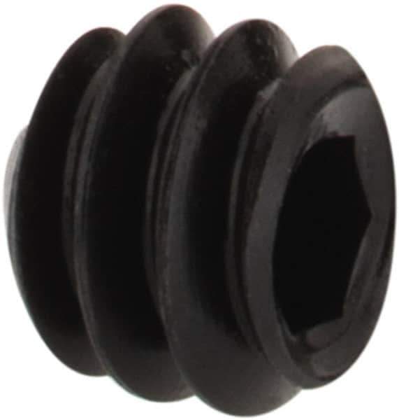 Value Collection - #6-32 UNC, 1/8" OAL, Cone Point Set Screw - Grade 8 Alloy Steel, 1/16" Key - Eagle Tool & Supply