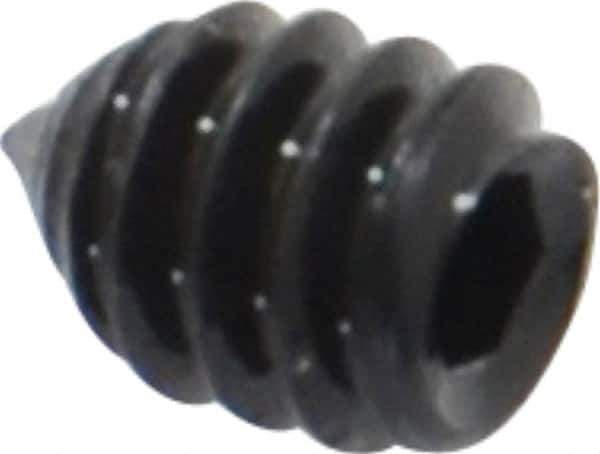 Value Collection - #6-32 UNC, 3/16" OAL, Cone Point Set Screw - Grade 8 Alloy Steel, 1/16" Key - Eagle Tool & Supply