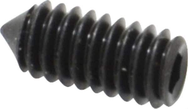 Value Collection - #8-32 UNC, 3/8" OAL, Cone Point Set Screw - Grade 8 Alloy Steel, 5/64" Key - Eagle Tool & Supply