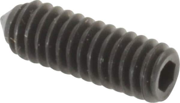 Value Collection - #8-32 UNC, 1/2" OAL, Cone Point Set Screw - Grade 8 Alloy Steel, 5/64" Key - Eagle Tool & Supply