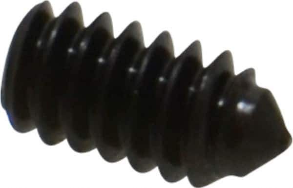 Value Collection - #10-24 UNC, 3/8" OAL, Cone Point Set Screw - Grade 8 Alloy Steel, 3/32" Key - Eagle Tool & Supply