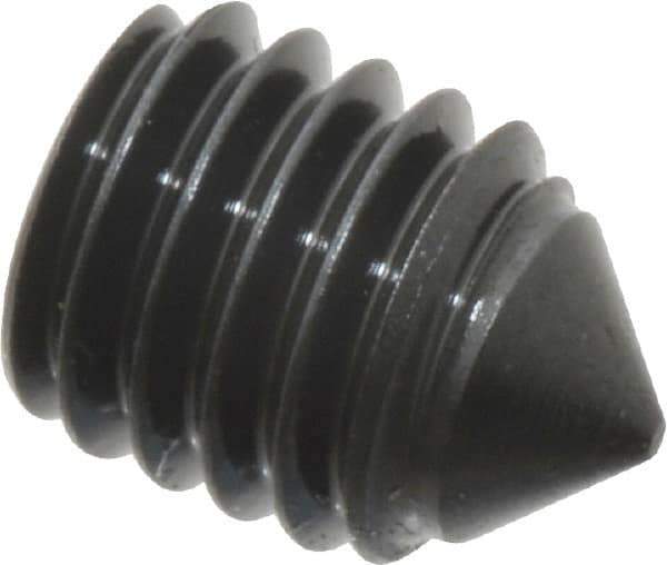 Value Collection - #10-32 UNF, 1/4" OAL, Cone Point Set Screw - Grade 8 Alloy Steel, 3/32" Key - Eagle Tool & Supply