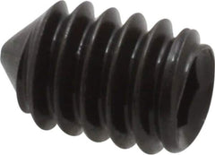 Value Collection - 1/4-20 UNC, 3/8" OAL, Cone Point Set Screw - Grade 8 Alloy Steel, 1/8" Key - Eagle Tool & Supply