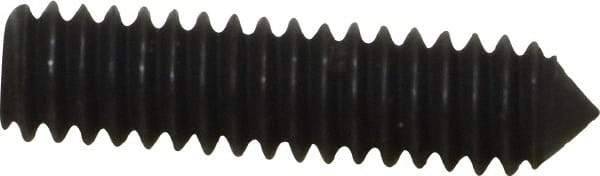 Value Collection - 1/4-20 UNC, 1" OAL, Cone Point Set Screw - Grade 8 Alloy Steel, 1/8" Key - Eagle Tool & Supply