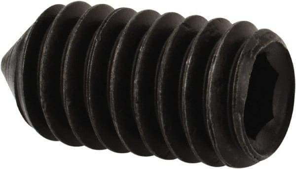 Value Collection - 5/16-18 UNC, 5/8" OAL, Cone Point Set Screw - Grade 8 Alloy Steel, 5/32" Key - Eagle Tool & Supply