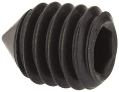 Value Collection - 3/8-16 UNC, 1/2" OAL, Cone Point Set Screw - Grade 8 Alloy Steel, 3/16" Key - Eagle Tool & Supply