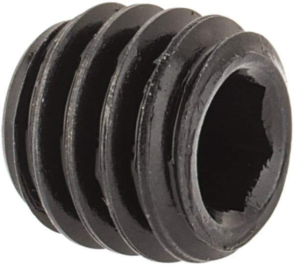 Value Collection - #10-32 UNF, 3/16" OAL, Oval Point Set Screw - Grade 8 Alloy Steel, 3/32" Key - Eagle Tool & Supply