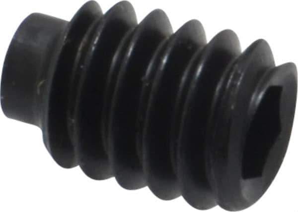 Value Collection - 1/4-20 UNC, 3/8" OAL, Half Dog Point Set Screw - Grade 8 Alloy Steel, 1/8" Key - Eagle Tool & Supply