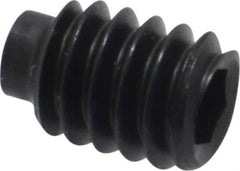 Value Collection - 1/4-20 UNC, 3/8" OAL, Half Dog Point Set Screw - Grade 8 Alloy Steel, 1/8" Key - Eagle Tool & Supply