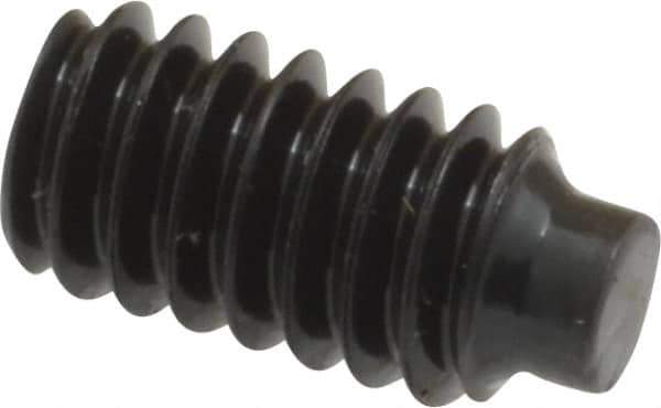 Value Collection - 1/4-20 UNC, 1/2" OAL, Half Dog Point Set Screw - Grade 8 Alloy Steel, 1/8" Key - Eagle Tool & Supply