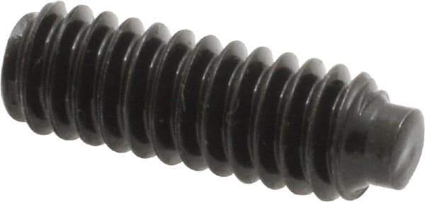 Value Collection - 1/4-20 UNC, 3/4" OAL, Half Dog Point Set Screw - Grade 8 Alloy Steel, 1/8" Key - Eagle Tool & Supply