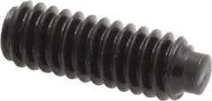 Value Collection - 1/4-20 UNC, 3/4" OAL, Half Dog Point Set Screw - Grade 8 Alloy Steel, 1/8" Key - Eagle Tool & Supply