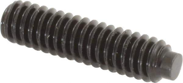 Value Collection - 1/4-20 UNC, 1" OAL, Half Dog Point Set Screw - Grade 8 Alloy Steel, 1/8" Key - Eagle Tool & Supply