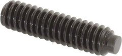 Value Collection - 1/4-20 UNC, 1" OAL, Half Dog Point Set Screw - Grade 8 Alloy Steel, 1/8" Key - Eagle Tool & Supply