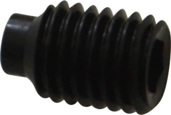 Value Collection - 1/4-28 UNF, 3/8" OAL, Half Dog Point Set Screw - Grade 8 Alloy Steel, 1/8" Key - Eagle Tool & Supply