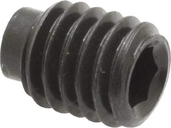 Value Collection - 3/8-16 UNC, 1/2" OAL, Half Dog Point Set Screw - Grade 8 Alloy Steel, 3/16" Key - Eagle Tool & Supply