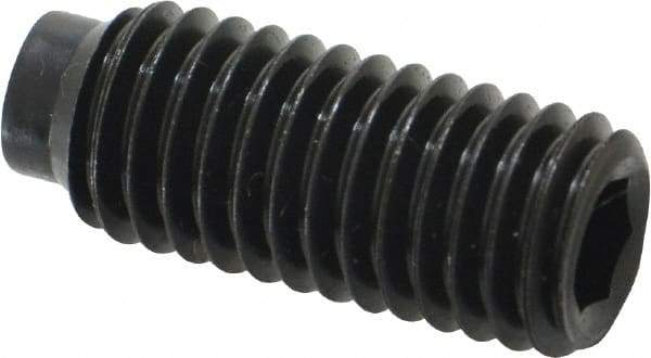Value Collection - 1/2-13 UNC, 1-1/4" OAL, Half Dog Point Set Screw - Grade 8 Alloy Steel, 1/4" Key - Eagle Tool & Supply