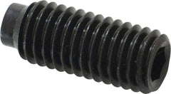 Value Collection - 1/2-13 UNC, 1-1/4" OAL, Half Dog Point Set Screw - Grade 8 Alloy Steel, 1/4" Key - Eagle Tool & Supply