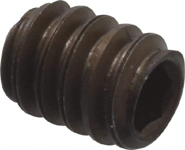Value Collection - #10-24 UNC, 1/4" OAL, Flat Point Set Screw - Grade 8 Alloy Steel, 3/32" Key - Eagle Tool & Supply