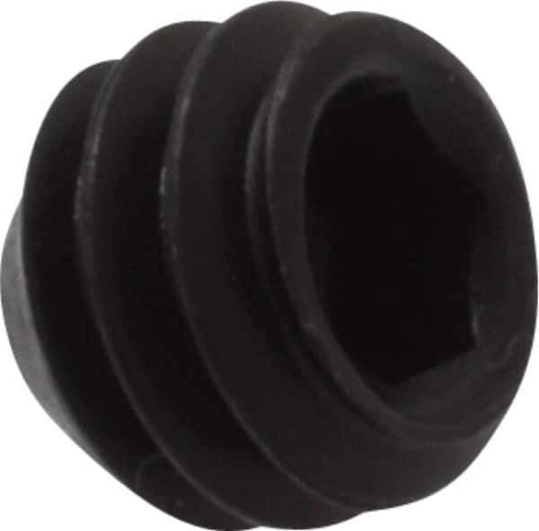 Value Collection - 1/4-20 UNC, 3/16" OAL, Flat Point Set Screw - Grade 8 Alloy Steel, 1/8" Key - Eagle Tool & Supply
