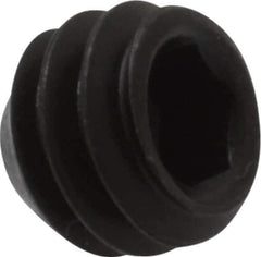Value Collection - 1/4-20 UNC, 3/16" OAL, Flat Point Set Screw - Grade 8 Alloy Steel, 1/8" Key - Eagle Tool & Supply