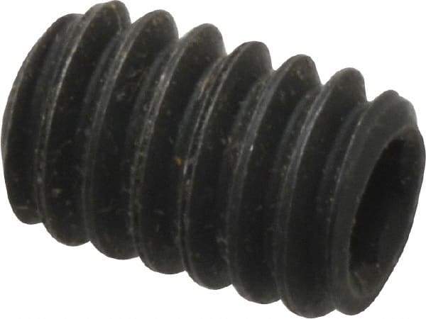 Value Collection - 1/4-20 UNC, 3/8" OAL, Flat Point Set Screw - Grade 8 Alloy Steel, 1/8" Key - Eagle Tool & Supply
