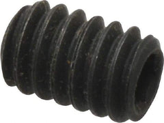 Value Collection - 1/4-20 UNC, 3/8" OAL, Flat Point Set Screw - Grade 8 Alloy Steel, 1/8" Key - Eagle Tool & Supply