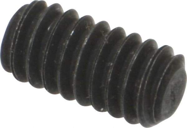 Value Collection - 1/4-20 UNC, 1/2" OAL, Flat Point Set Screw - Grade 8 Alloy Steel, 1/8" Key - Eagle Tool & Supply
