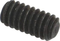 Value Collection - 1/4-20 UNC, 1/2" OAL, Flat Point Set Screw - Grade 8 Alloy Steel, 1/8" Key - Eagle Tool & Supply