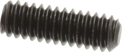 Value Collection - 1/4-20 UNC, 3/4" OAL, Flat Point Set Screw - Grade 8 Alloy Steel, 1/8" Key - Eagle Tool & Supply