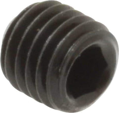 Value Collection - 1/4-28 UNF, 1/4" OAL, Flat Point Set Screw - Grade 8 Alloy Steel, 1/8" Key - Eagle Tool & Supply