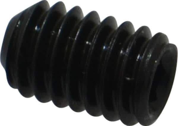 Value Collection - 5/16-18 UNC, 1/2" OAL, Flat Point Set Screw - Grade 8 Alloy Steel, 5/32" Key - Eagle Tool & Supply