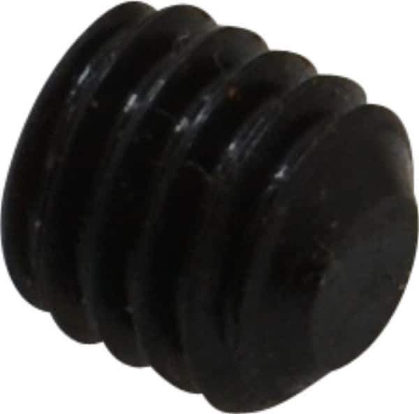 Value Collection - 3/8-16 UNC, 3/8" OAL, Flat Point Set Screw - Grade 8 Alloy Steel, 3/16" Key - Eagle Tool & Supply