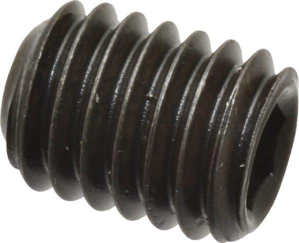 Value Collection - 3/8-16 UNC, 1/2" OAL, Flat Point Set Screw - Grade 8 Alloy Steel, 3/16" Key - Eagle Tool & Supply