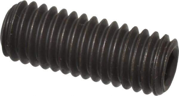 Value Collection - 3/8-16 UNC, 1" OAL, Flat Point Set Screw - Grade 8 Alloy Steel, 3/16" Key - Eagle Tool & Supply