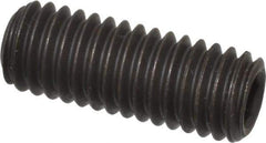Value Collection - 3/8-16 UNC, 1" OAL, Flat Point Set Screw - Grade 8 Alloy Steel, 3/16" Key - Eagle Tool & Supply