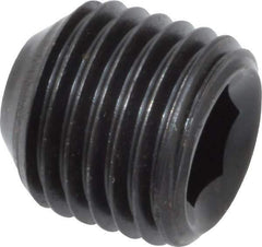 Value Collection - 3/8-24 UNF, 3/8" OAL, Flat Point Set Screw - Grade 8 Alloy Steel, 3/16" Key - Eagle Tool & Supply