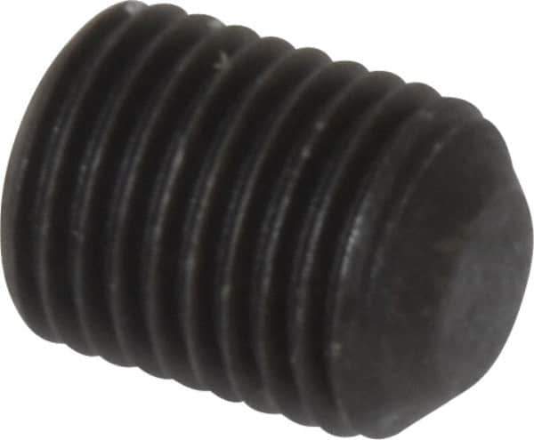 Value Collection - 3/8-24 UNF, 1/2" OAL, Flat Point Set Screw - Grade 8 Alloy Steel, 3/16" Key - Eagle Tool & Supply