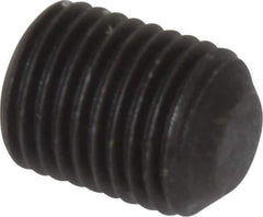 Value Collection - 3/8-24 UNF, 1/2" OAL, Flat Point Set Screw - Grade 8 Alloy Steel, 3/16" Key - Eagle Tool & Supply
