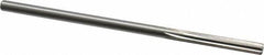 Interstate - #3 High Speed Steel Chucking Reamer - Straight Flute, 0.2075" Straight Shank, 1-1/4" Flute Length, 5" OAL - Eagle Tool & Supply