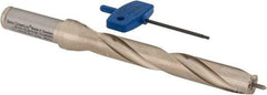 Seco - 15 to 15.99mm Diam, 7xD, 4.331" Max Depth, 5/8" Shank Diam, 4.843" Flute, 7.441" OAL, Replaceable Tip Drill - Series SD107 - Eagle Tool & Supply