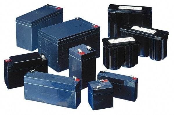 Mule - Pure Lead, Quick-Disconnect Tab Terminal, 6 Volt, 2.5 Amp, Lead Rechargeable Battery - 1/4" Tab Width x 0.032" Tab Thickness, 1.78" Wide x 2-3/4" High x 4.43" Deep - Eagle Tool & Supply