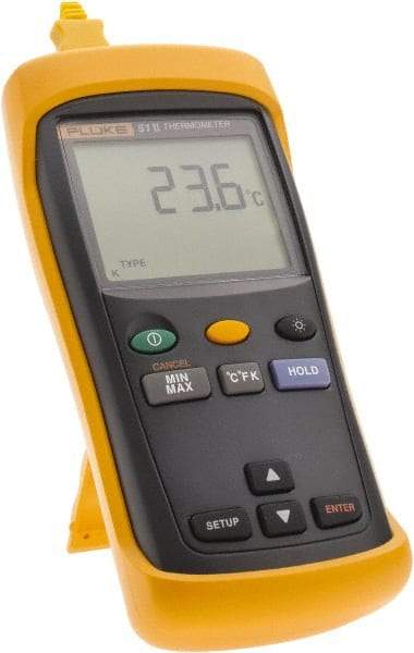 Fluke - -210 to 1,600°F Industrial Thermometer - Digital Display - Eagle Tool & Supply