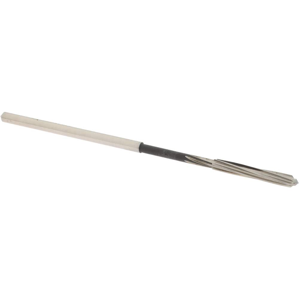 Chucking Reamer: 9/64″ Dia, 4″ OAL, 1″ Flute Length, Straight Shank, High Speed Steel RH