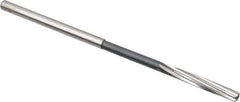 Interstate - 3/16" High Speed Steel Chucking Reamer - Spiral Flute, 0.1805" Straight Shank, 1-1/8" Flute Length, 4-1/2" OAL - Eagle Tool & Supply
