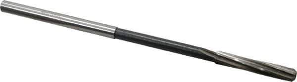 Interstate - 7/32" High Speed Steel Chucking Reamer - Spiral Flute, 0.2075" Straight Shank, 1-1/4" Flute Length, 5" OAL - Eagle Tool & Supply