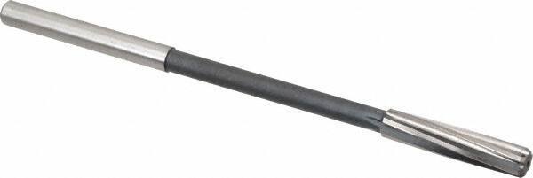 Interstate - 21/64" High Speed Steel Chucking Reamer - Spiral Flute, 0.2792" Straight Shank, 1-1/2" Flute Length, 6" OAL - Eagle Tool & Supply