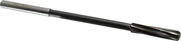 Interstate - 3/8" High Speed Steel Chucking Reamer - Spiral Flute, 0.3105" Straight Shank, 1-3/4" Flute Length, 7" OAL - Eagle Tool & Supply