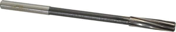 Interstate - 27/64" High Speed Steel Chucking Reamer - Spiral Flute, 0.373" Straight Shank, 1-3/4" Flute Length, 7" OAL - Eagle Tool & Supply