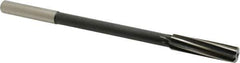 Interstate - 1/2" High Speed Steel Chucking Reamer - Spiral Flute, 0.4355" Straight Shank, 2" Flute Length, 8" OAL - Eagle Tool & Supply